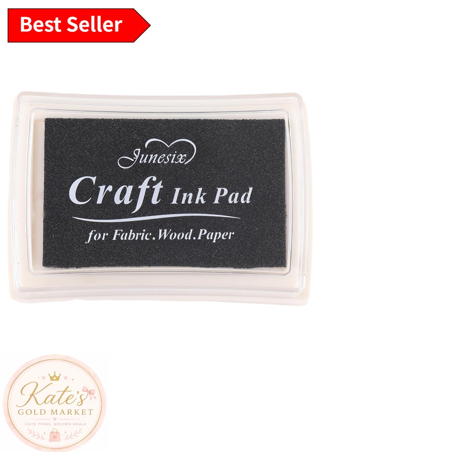 Vibrant Water-Based Ink Pad for Paper, Wood & Fabric - Ideal for Kids' Crafts