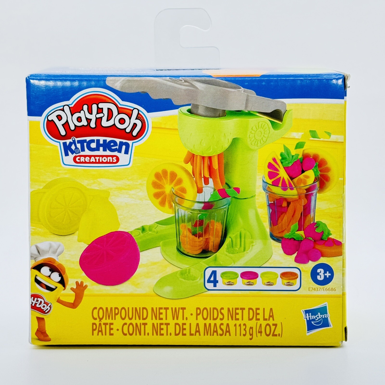 Play-Doh Kitchen Creations Juice Squeezin' Mini Playset – Toy Juicer w/ 4 Colors