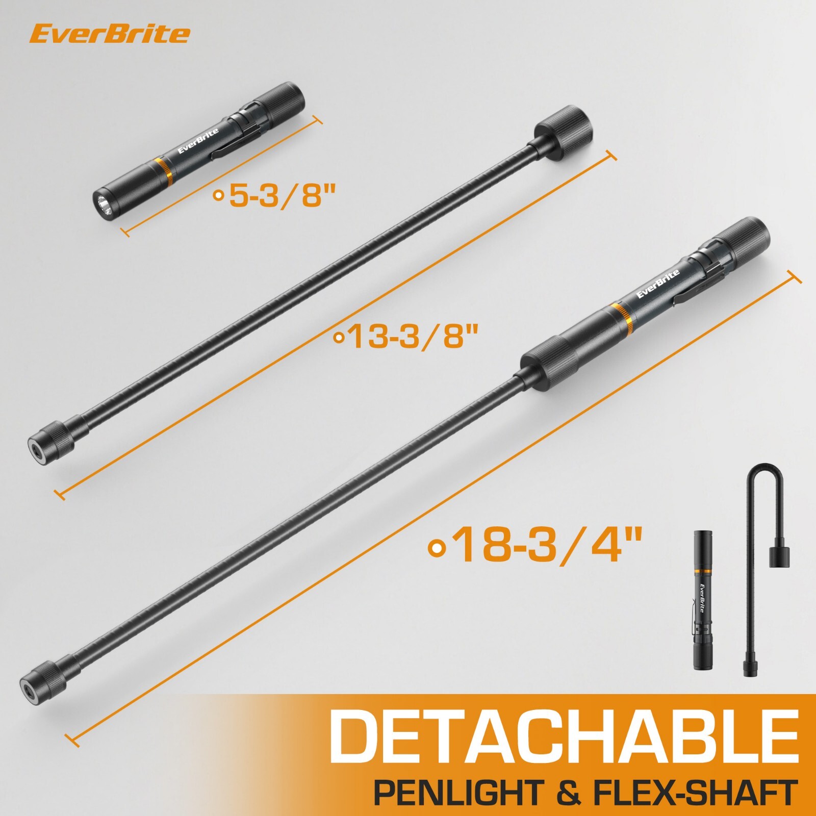 1 x Multi-Functional Rechargeable Work Light w/3 Light Modes Flexible Black