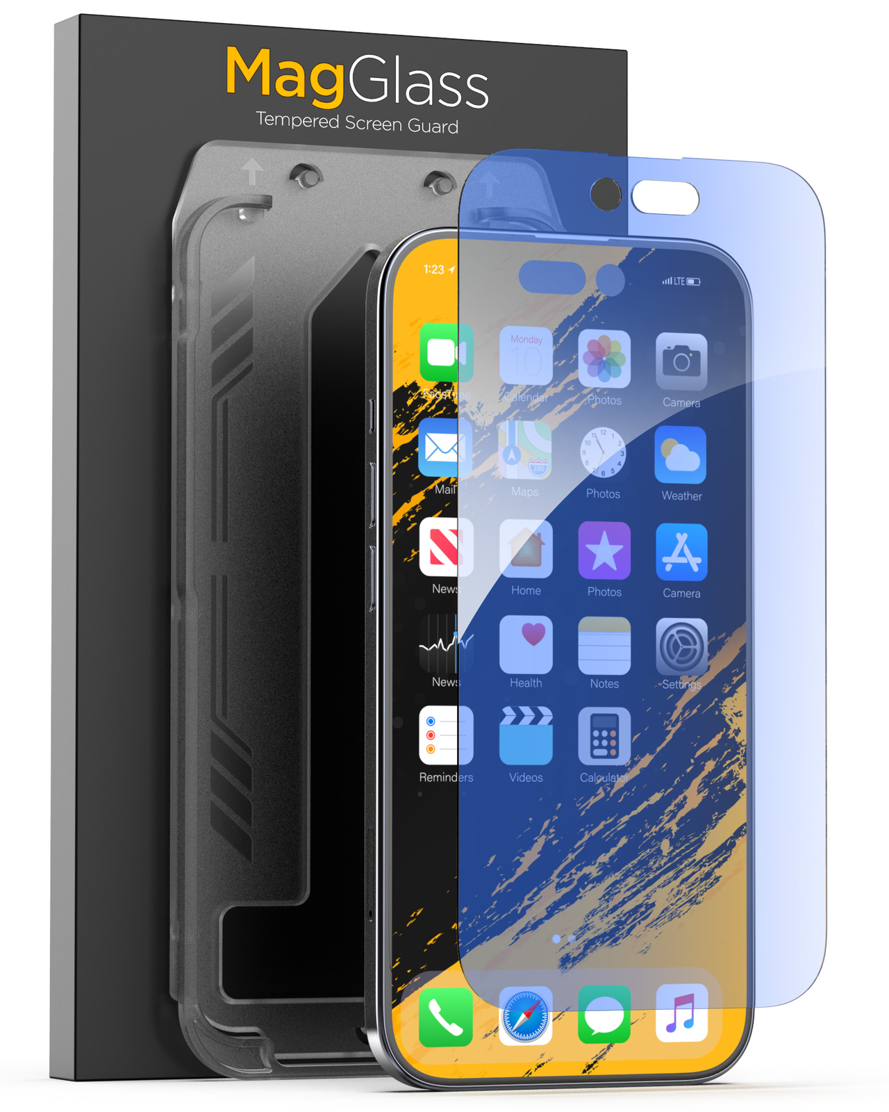 iPhone 15 Pro Screen Protector Blue Light Blocking, Tempered Glass Screen Guard