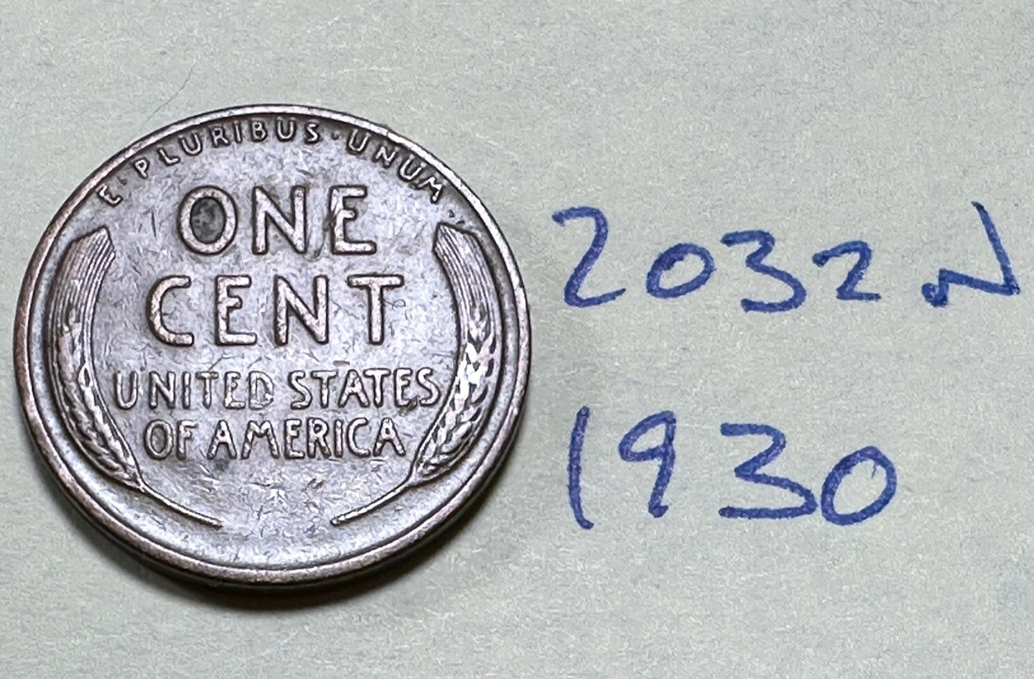 1930 1C BN Lincoln Cent WHEAT PENNY 2032N