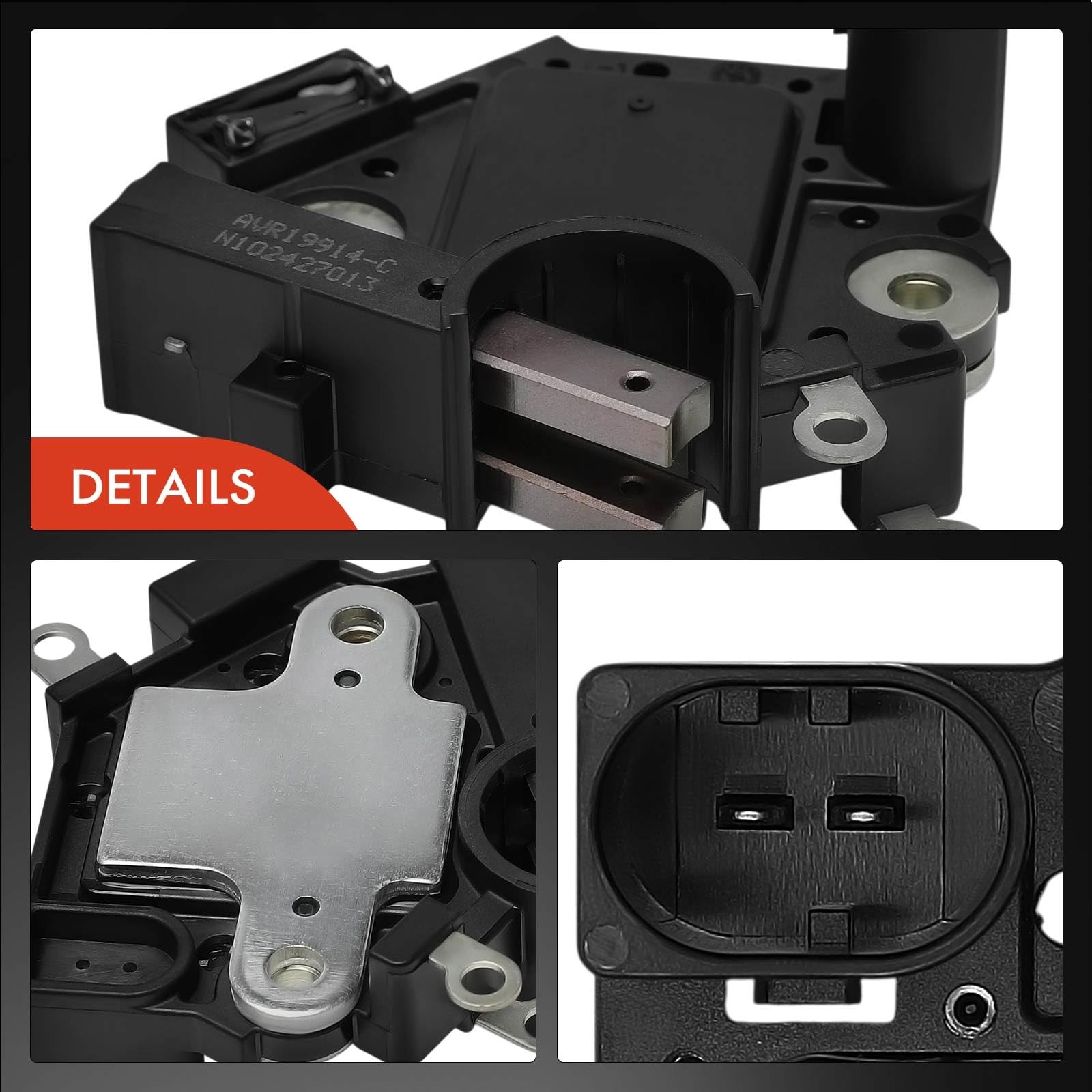 A-Premium Alternator Voltage Regulator Compatible with Porsche Cayenne 2006 4.5L