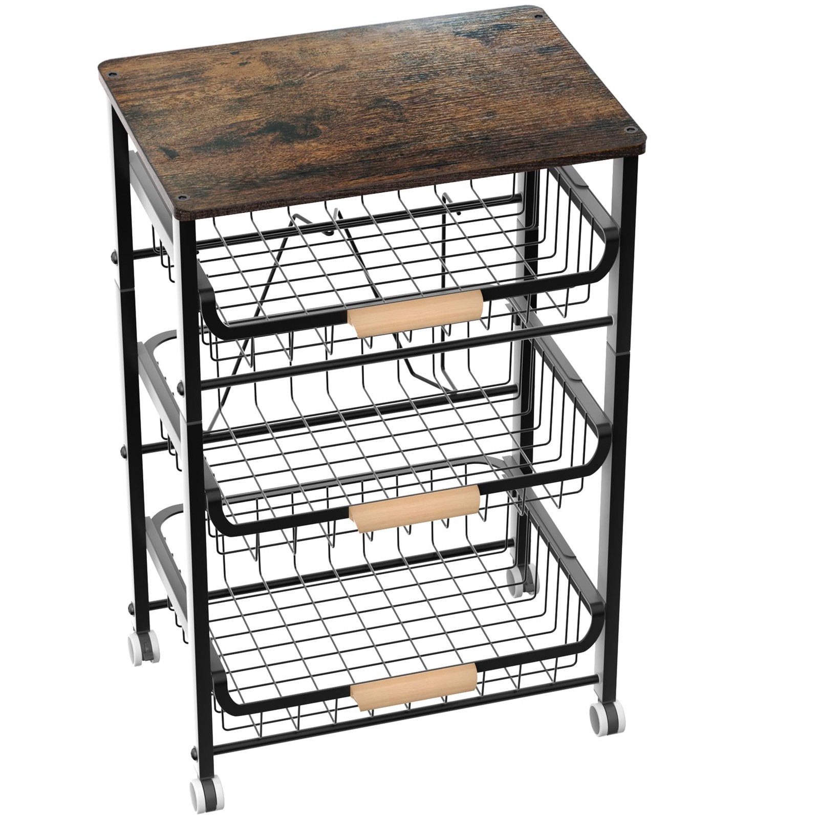 Best NiuYichee 4-Layer Fruit Basket Kitchen Food Organizer and Rack, Stackable