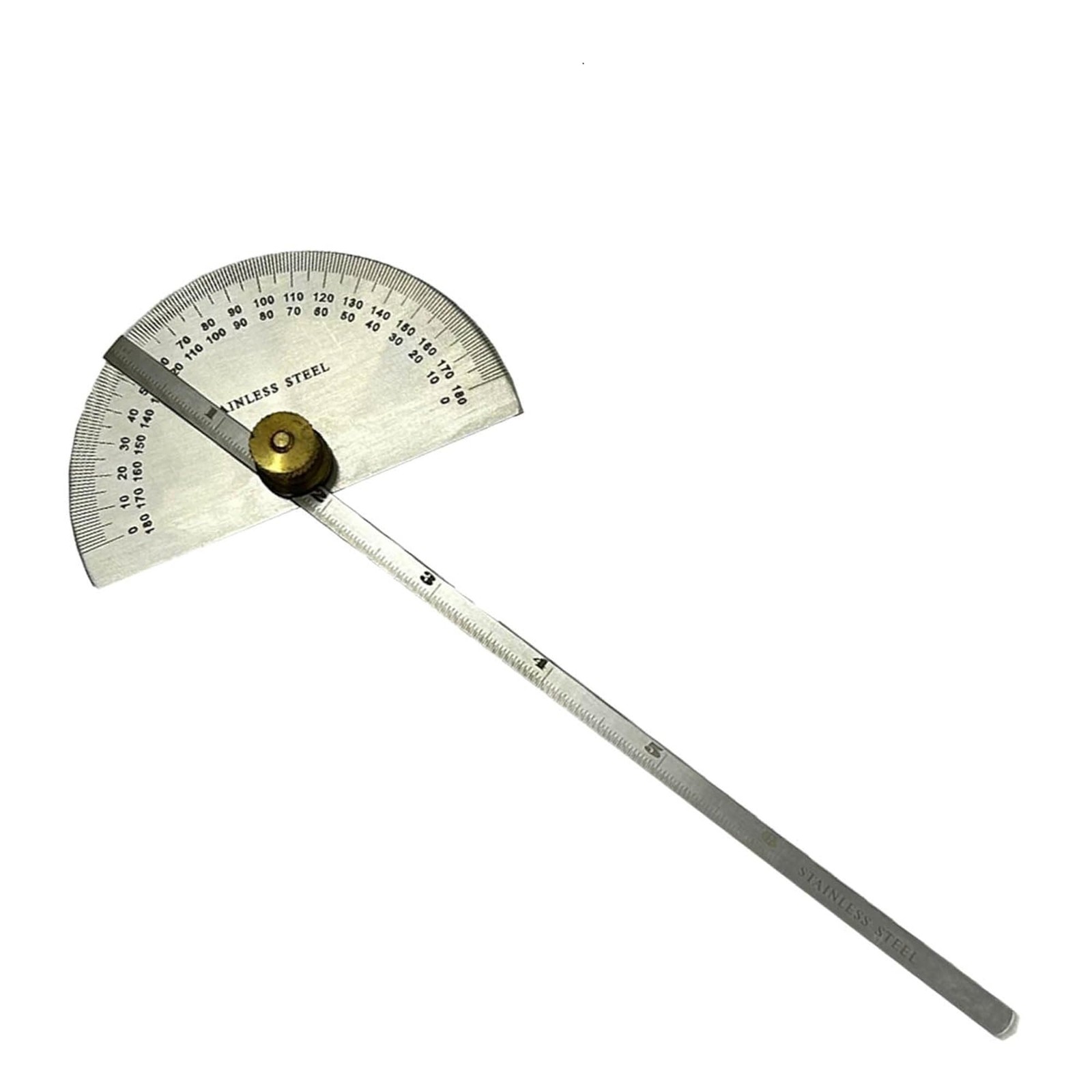 Professional Grade Stainless Steel Protractor Precision Measure 0180 Degrees