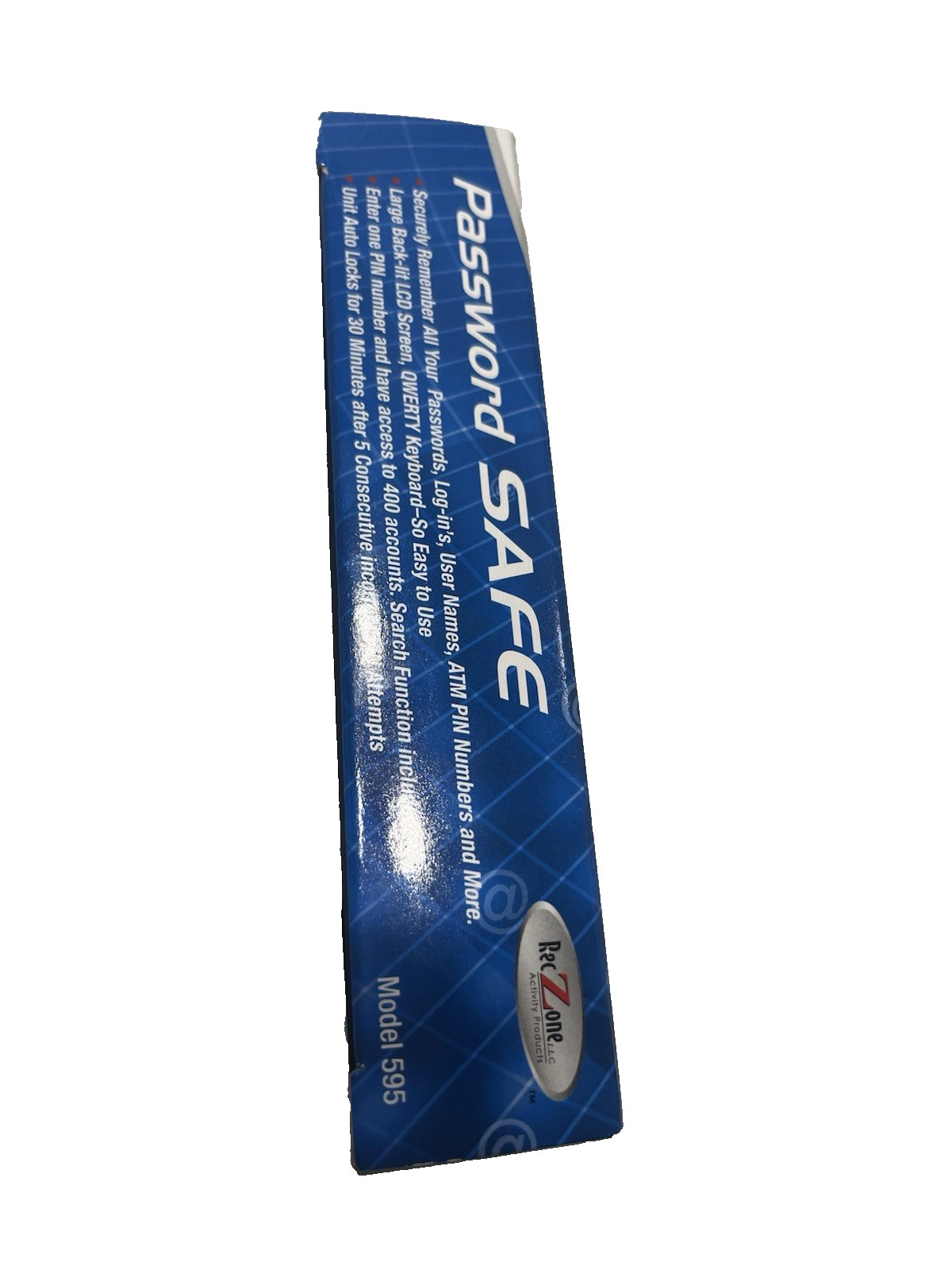 New Password Safe RecZone Password Organizer Model 595 New In Box