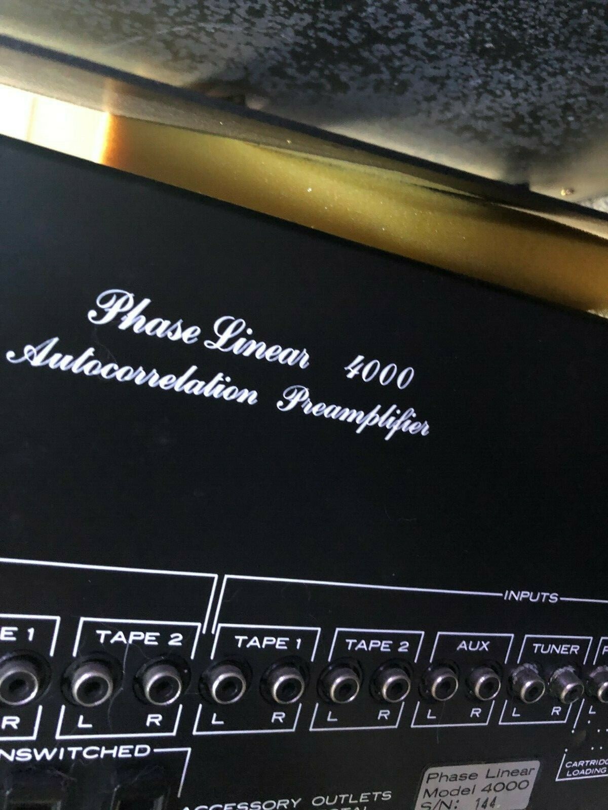 Vintage Phase linear 4000 Autocorrelation preamp front panel treshhold knob.