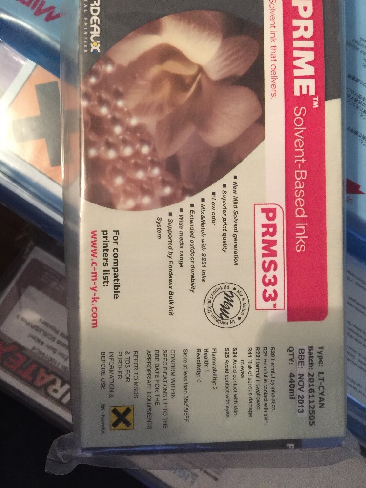 Mimaki Prime Prms33 Light Cyan 440ml Ink Cartridge Boedeaux Ink