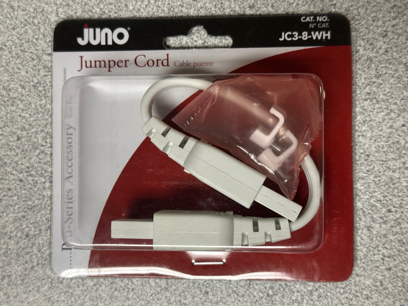 NEW Juno Lighting JC3-8 WH Jumper Cord 8 Inch 8" 66cm
