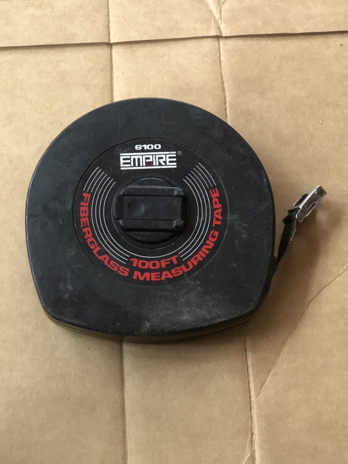 Vintage Empire 6100 Fiberglass 100 ft Measuring Tape, Enclosed Case