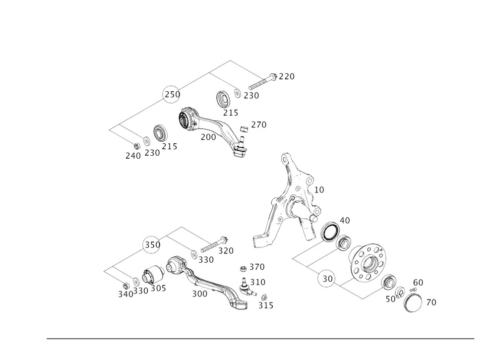 Genuine Mercedes-Benz Steering Knuckle 218-332-09-01