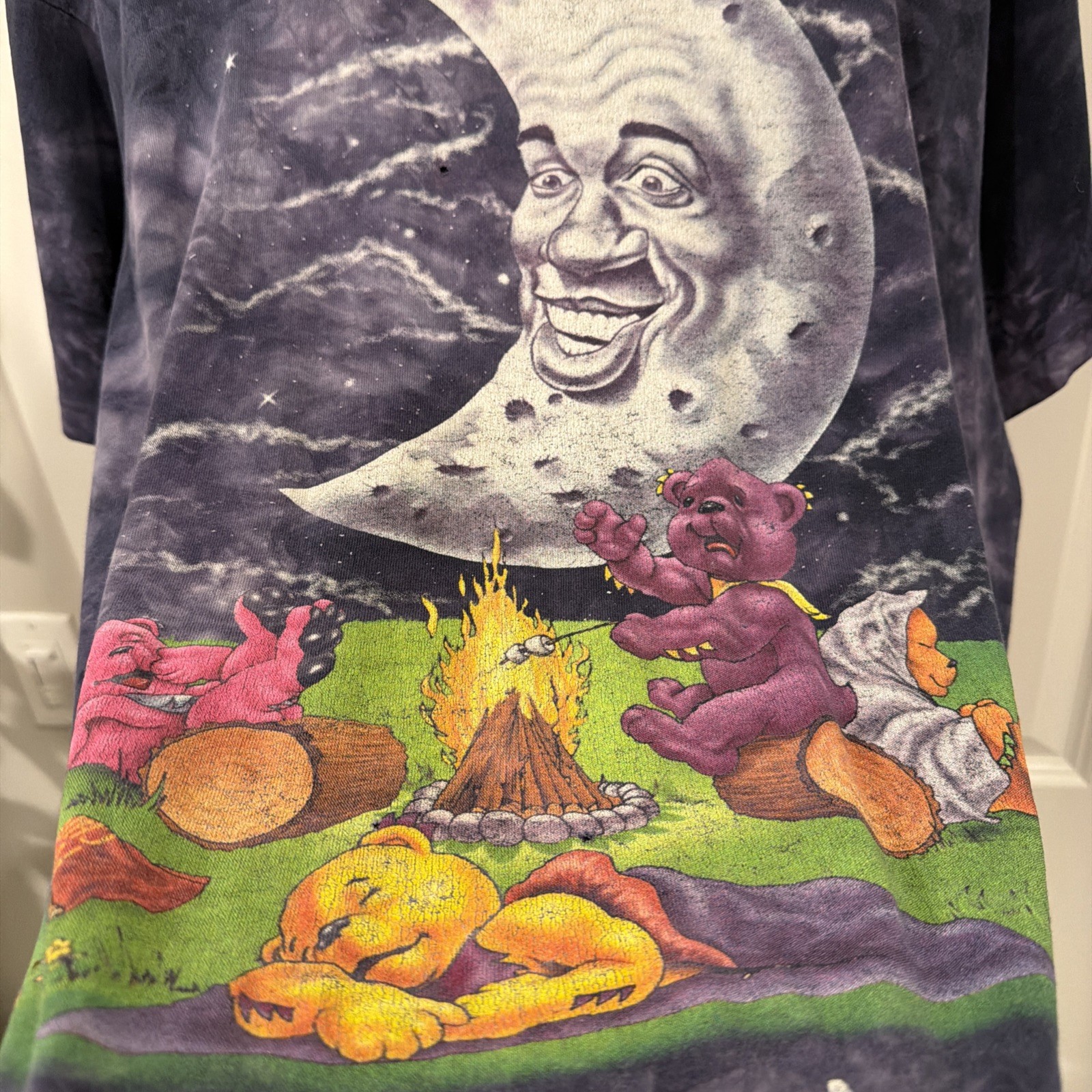 💥Vtg 1995 Grateful Dead Till The Morning Comes Moon Bears TieDye T-Shirt Sz XL