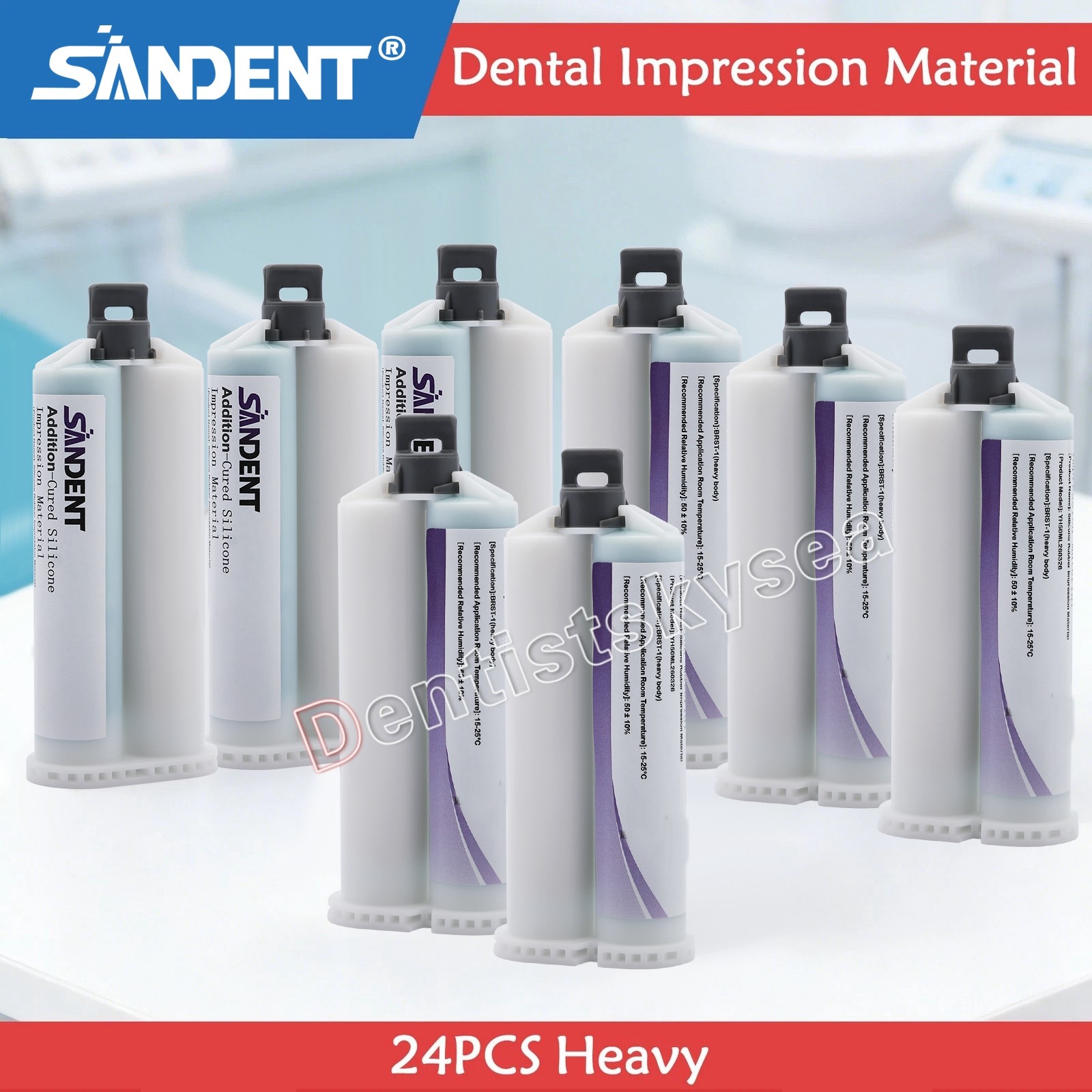 8X HEAVY Body Impression Material Dental VPS FAST SET 50ML Cartridges