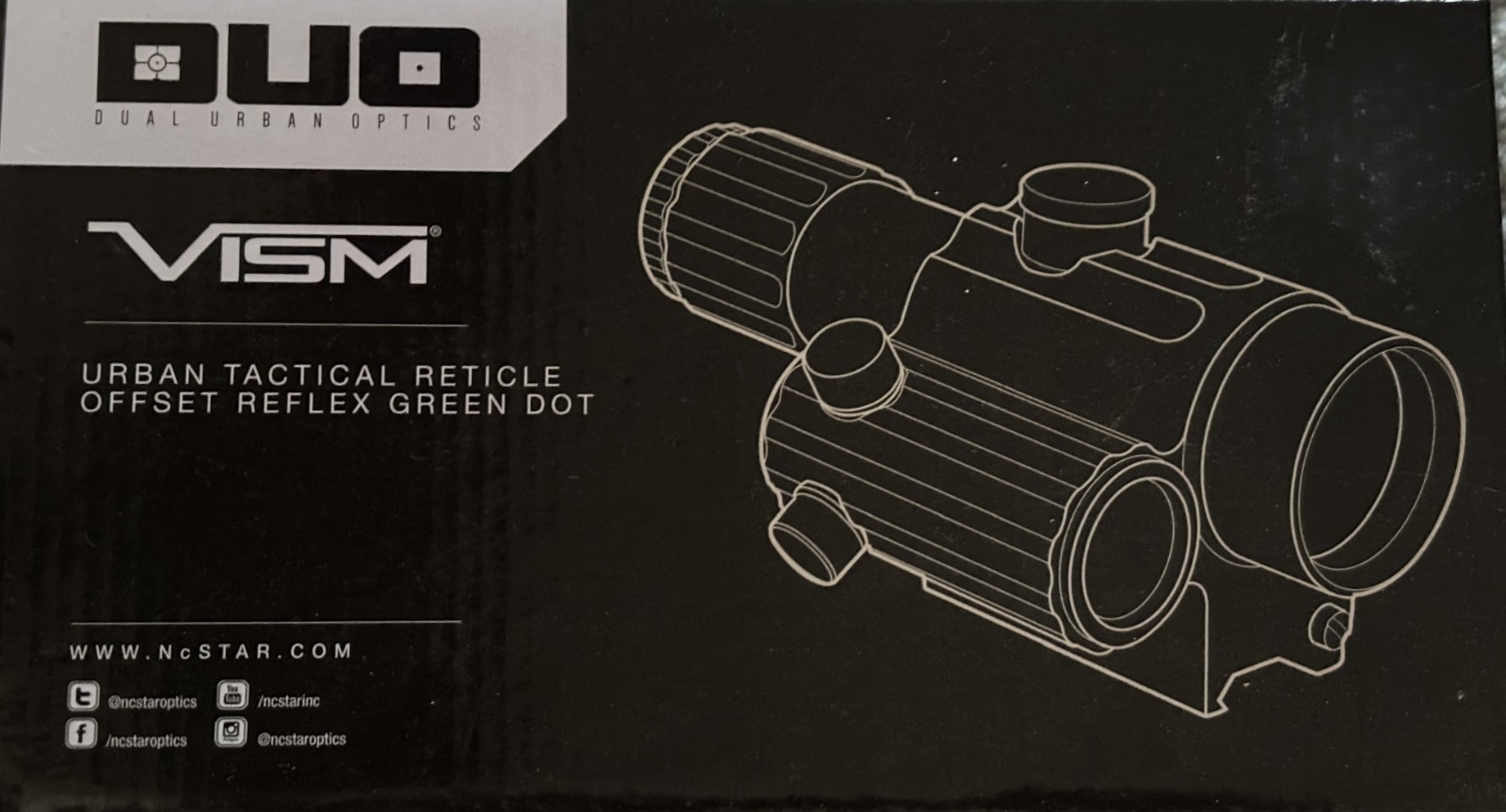 VISM DUO 4 X 32 SCOPE WITH OFFSET GREEN DOT #VDU0434DGB