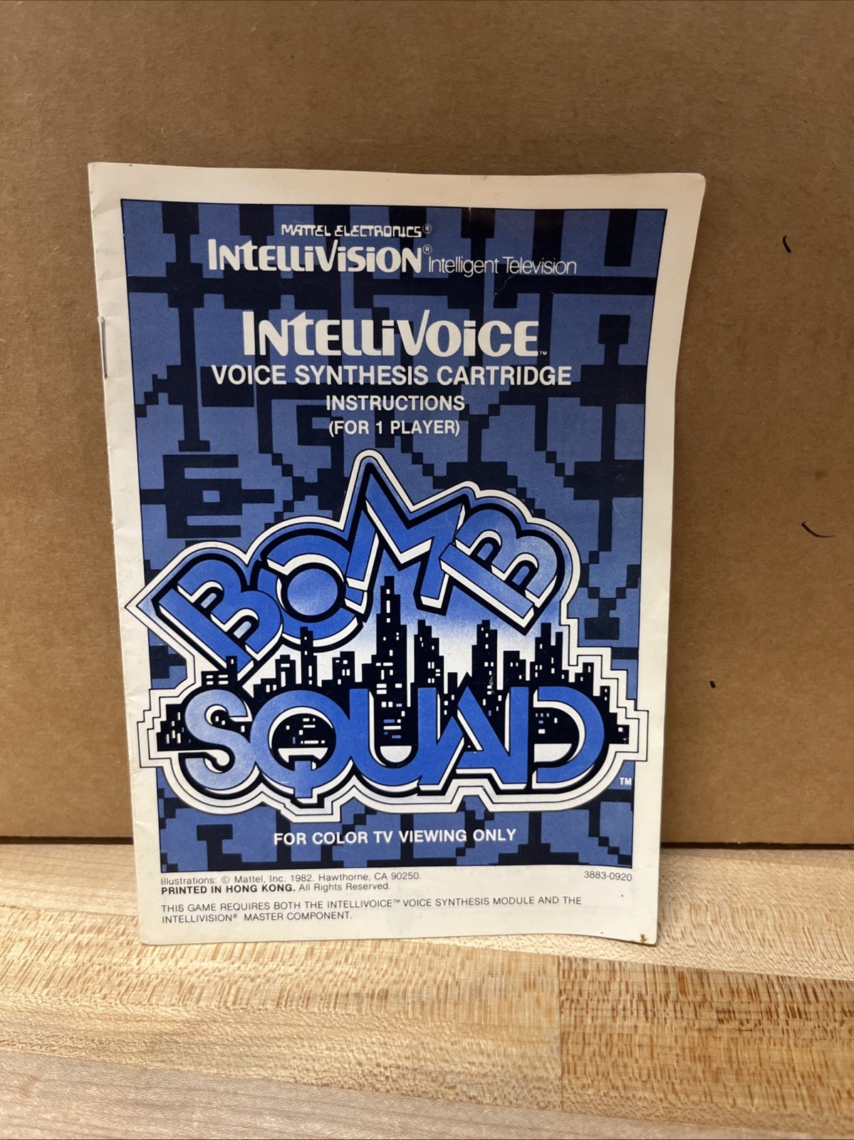 Bomb Squad Mattel Intellivision Instruction Manual Booklet ONLY. EX Box 236