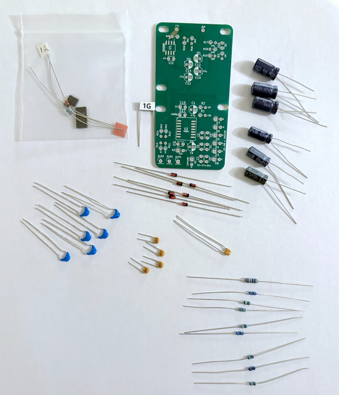 DIY Microphone Kit - OPA Alice-style  Circuit with 80v power - Ultra Low Noise