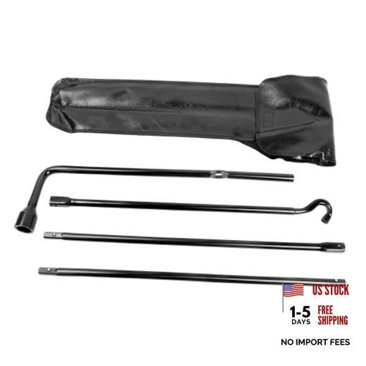 Spare Tire Tool Kit with Tire Jack Handle and Wheel Lug Wrench Compatible with