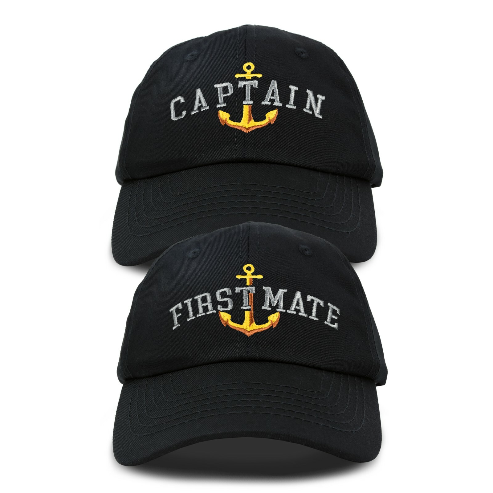 DALIX Matching Captain And First Mate Hat Set Embroidered Ball Cap