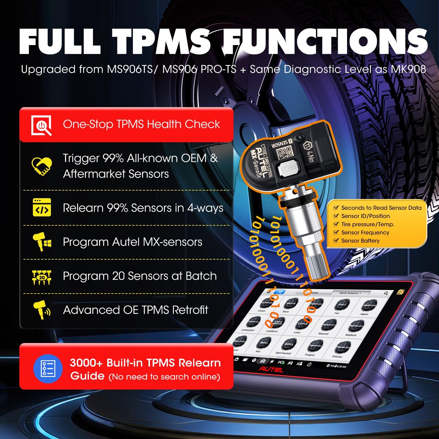 Autel MaxiCheck MP900-TS TPMS Programming Tool Upgraded of MS906 PRO-TS