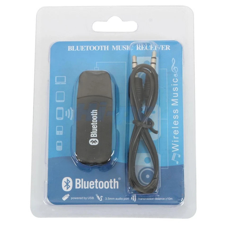 USB Bluetooth Music Stereo Wireless Audio Receiver Adapter 3.5mm