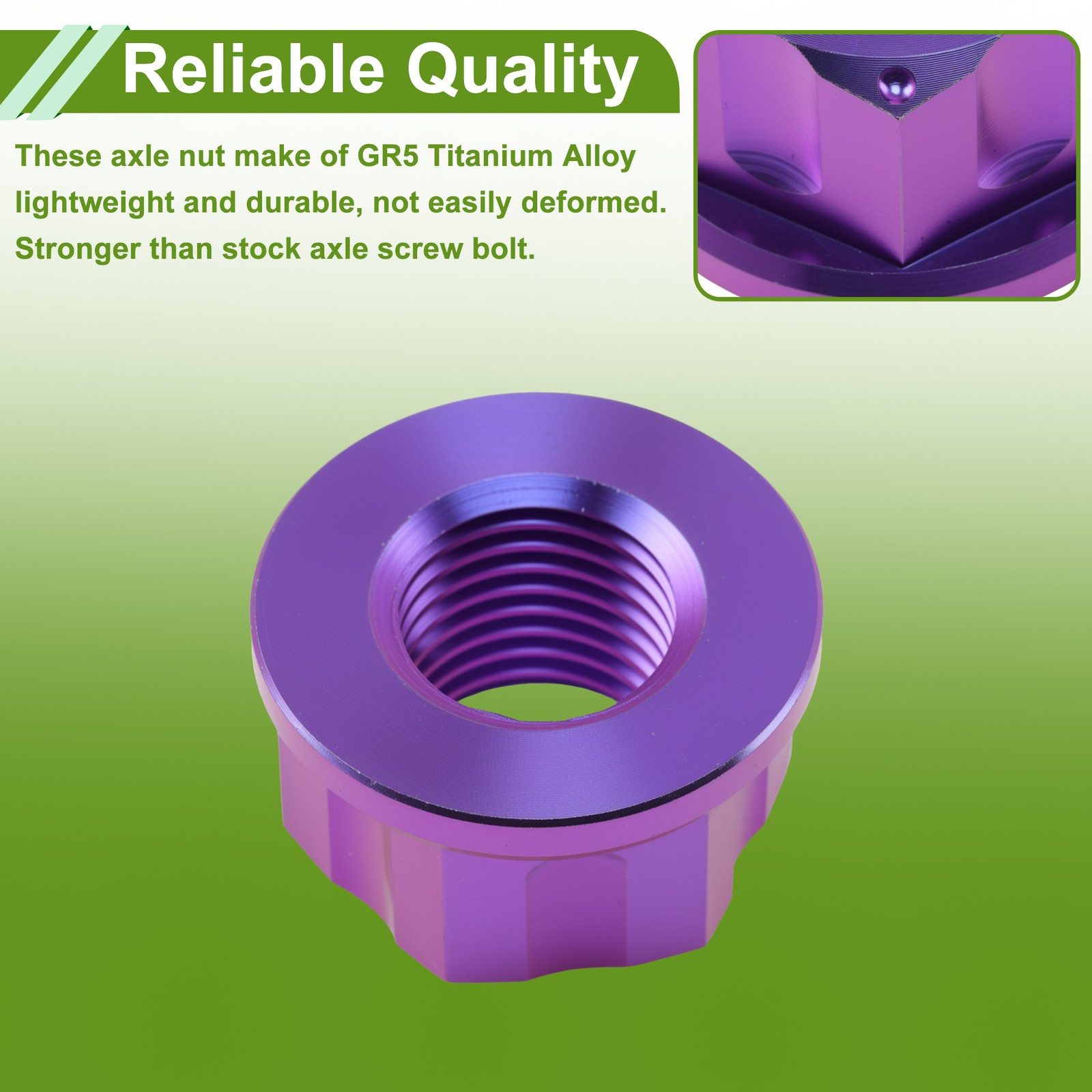 M14x1.5 Motorcycle Wheel Axle Nut Screw Nut Blue Purple for Car/Motorcycle 6pcs