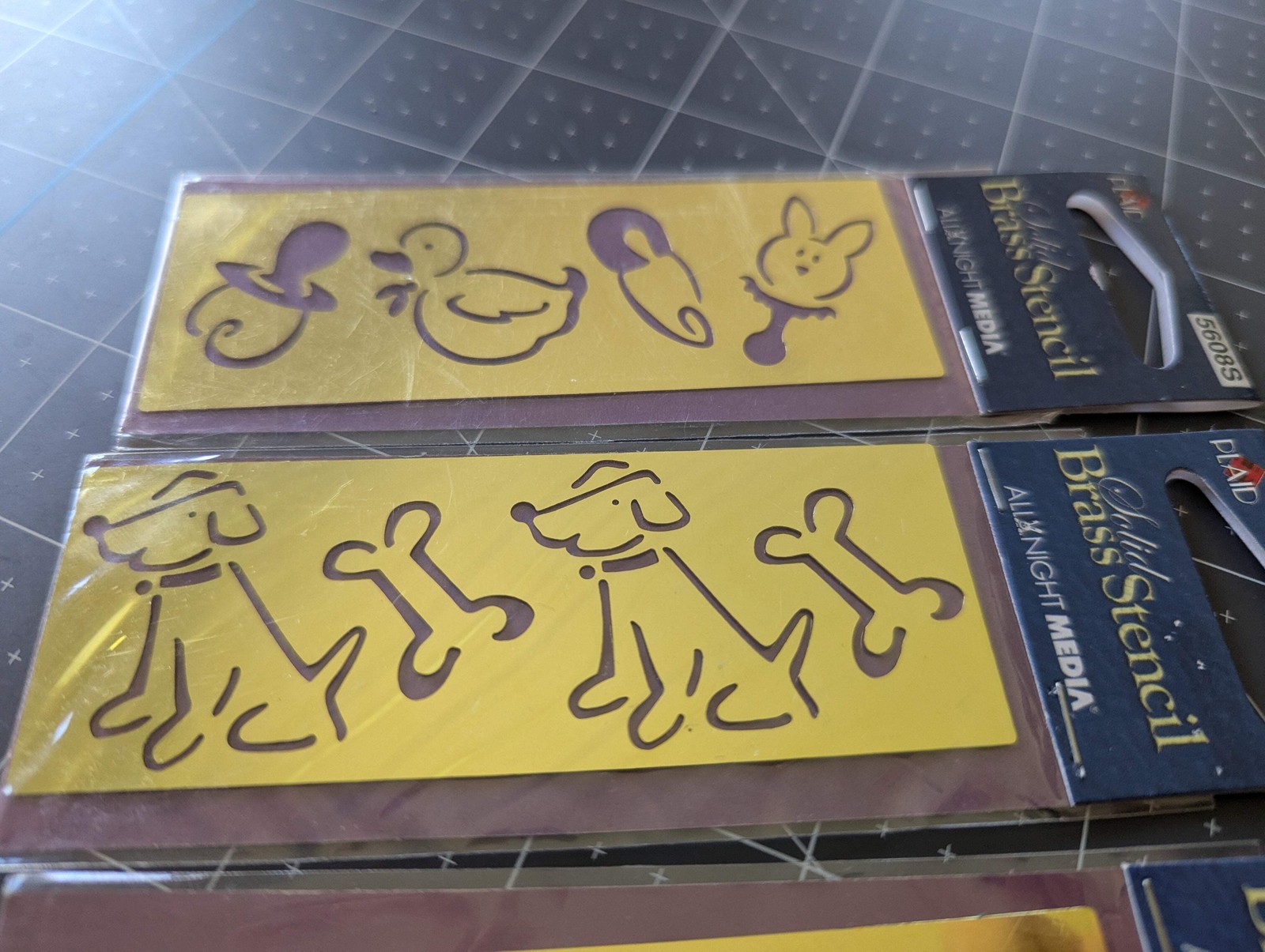 Plaid Embossing Stencils - Borders