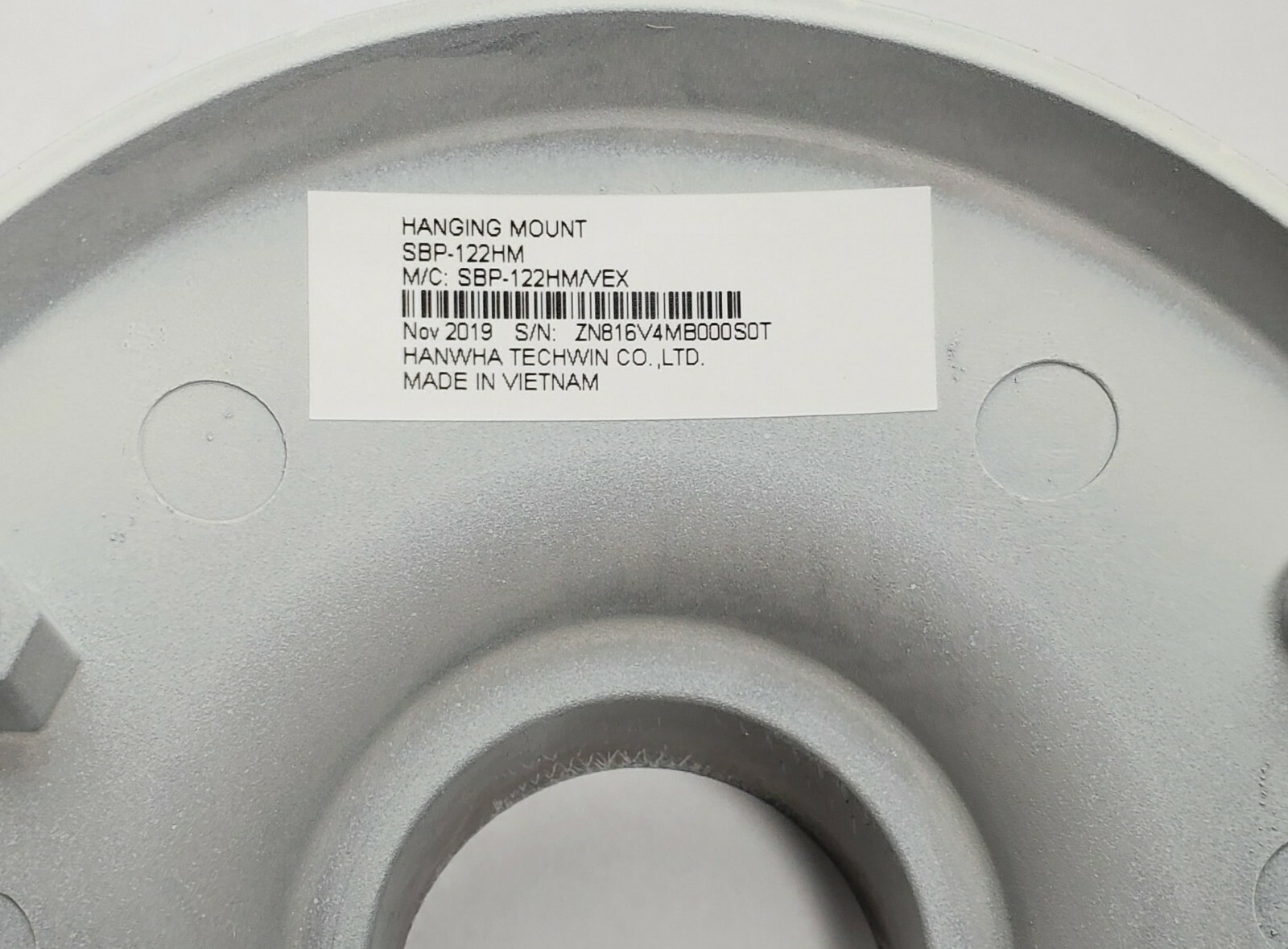 HANWHA TECHWIN HANGING MOUNT SBP-122HM/VEX