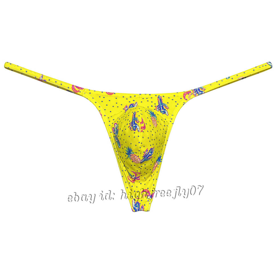 Men Slim Pouch Thong Underwear Strap Bikini Underpants Minimum Coverage G-String