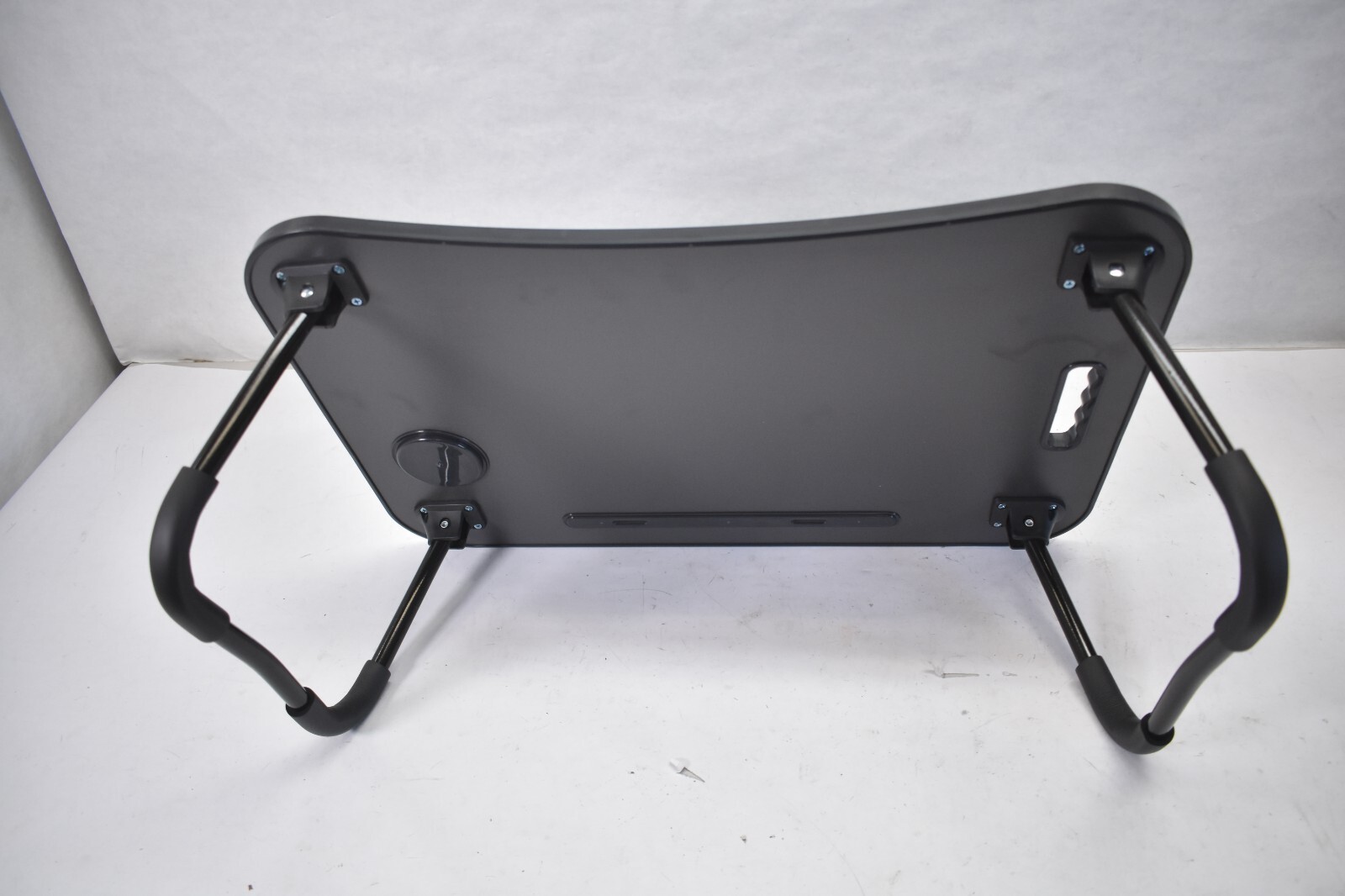 Adjustable Laptop Tray Table Stand Foldable Bed Notebook Tray Cup Slot Black