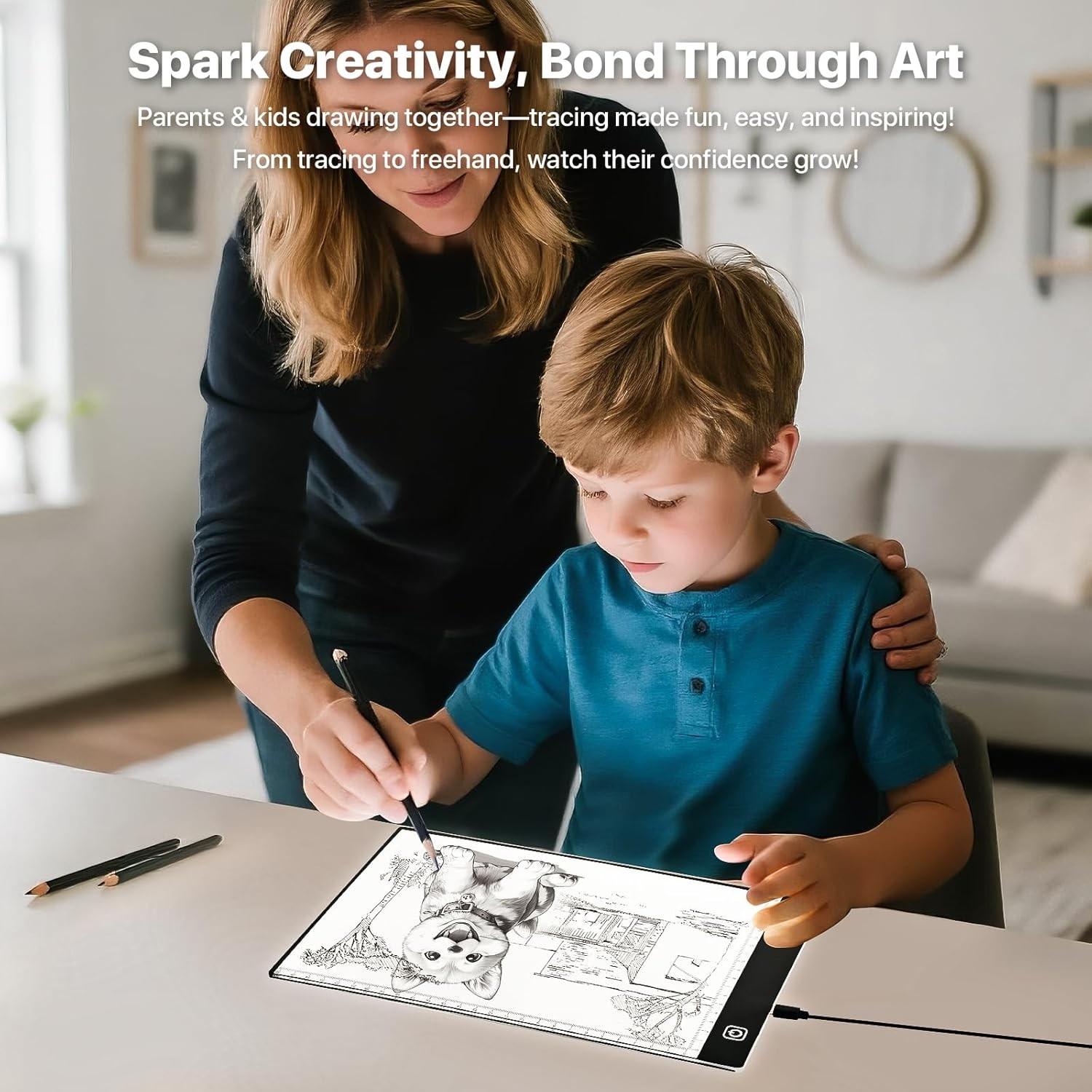 A4 LED Light Box for Tracing and Drawing - Ultra Thin Adjustable