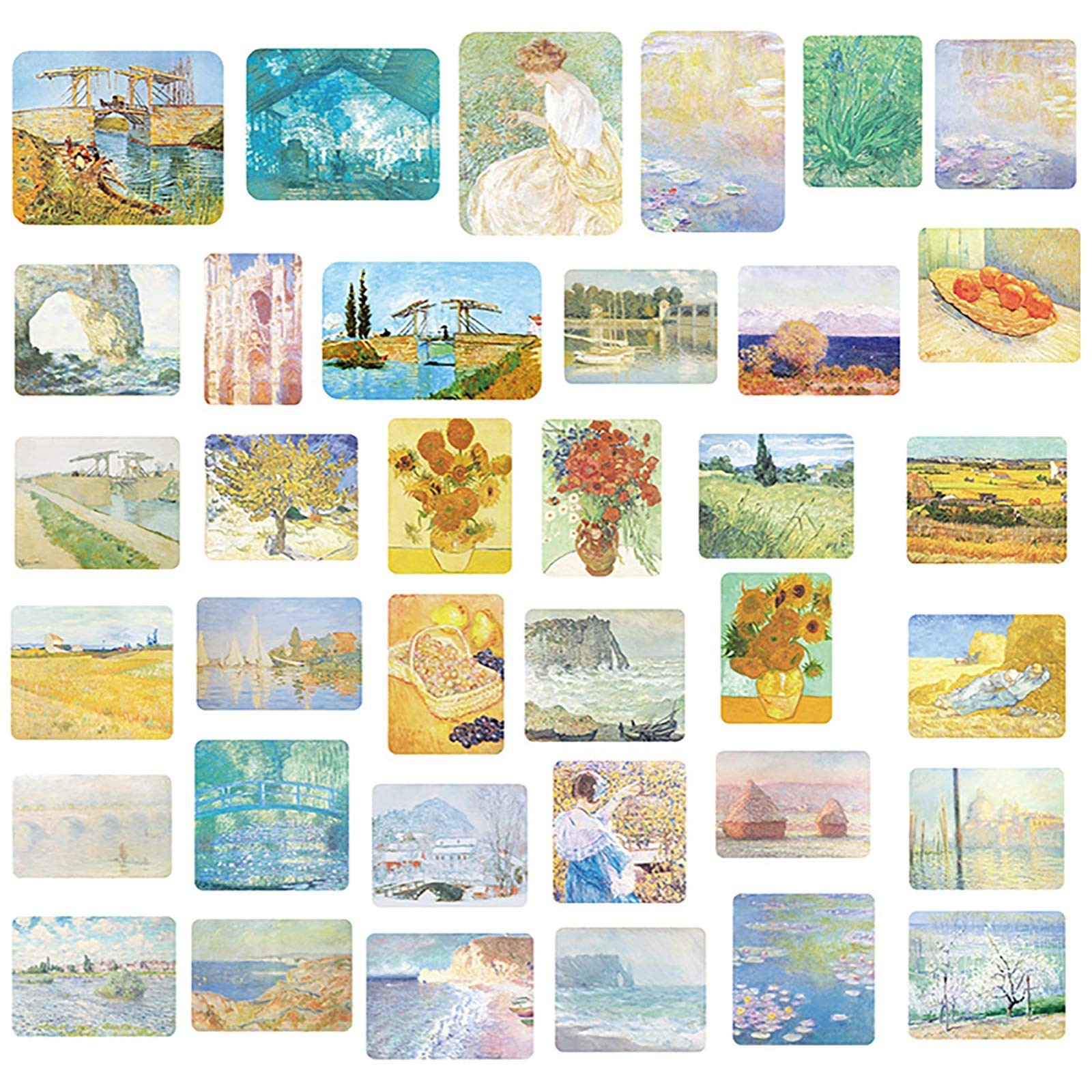 Doraking 200PCS Middle Size Art Theme Scrapbook Washi Stickers for Scrapbooki...