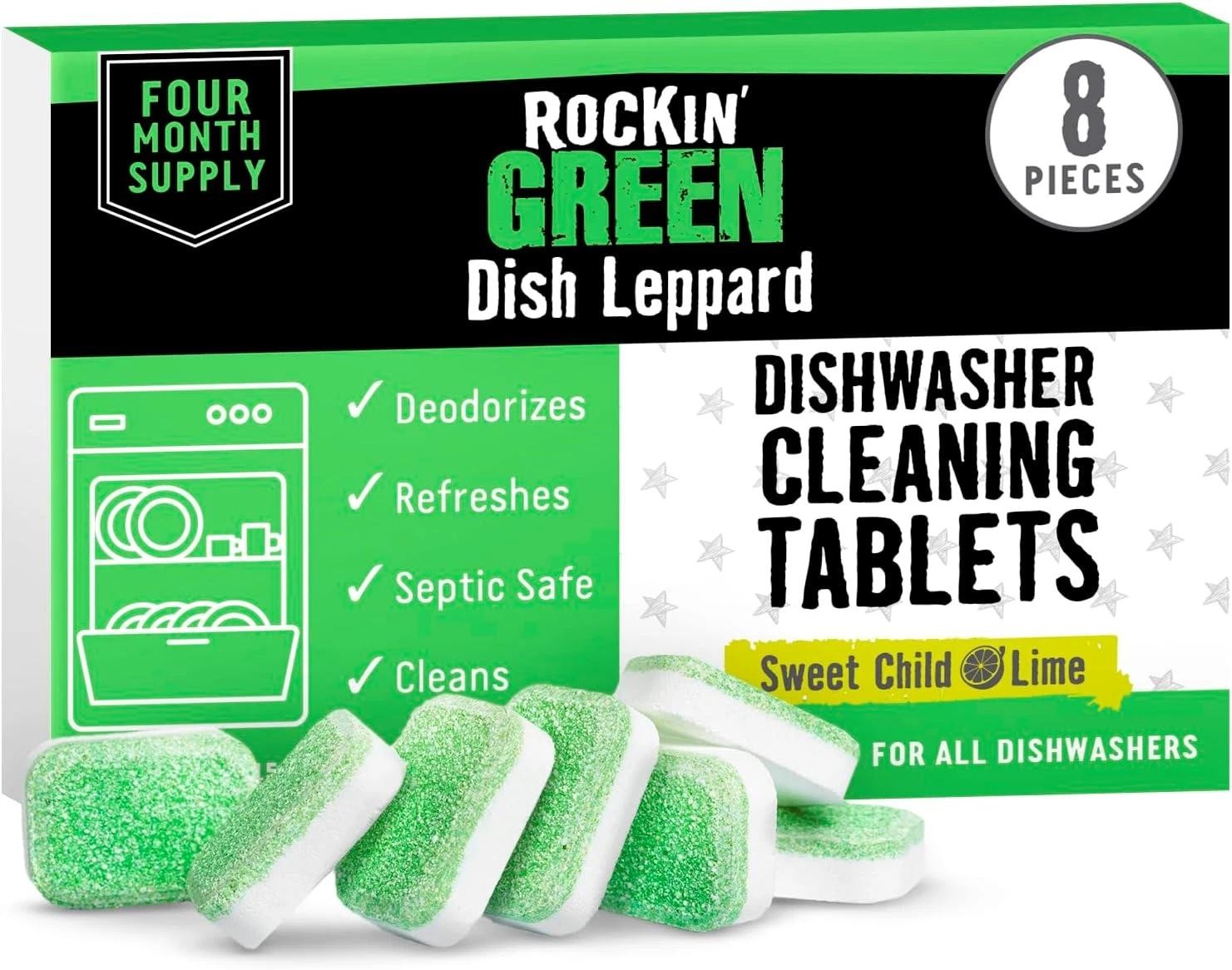 Dishwasher Cleaner Tablets (8 Pack) - Septic Safe Dishwasher Cleaning Tablets Di