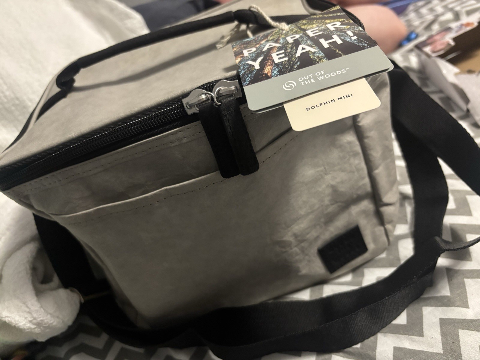 Out of the Woods Dolphin Mini Lunch Cooler, Reusable and Eco-Friendly, Gray