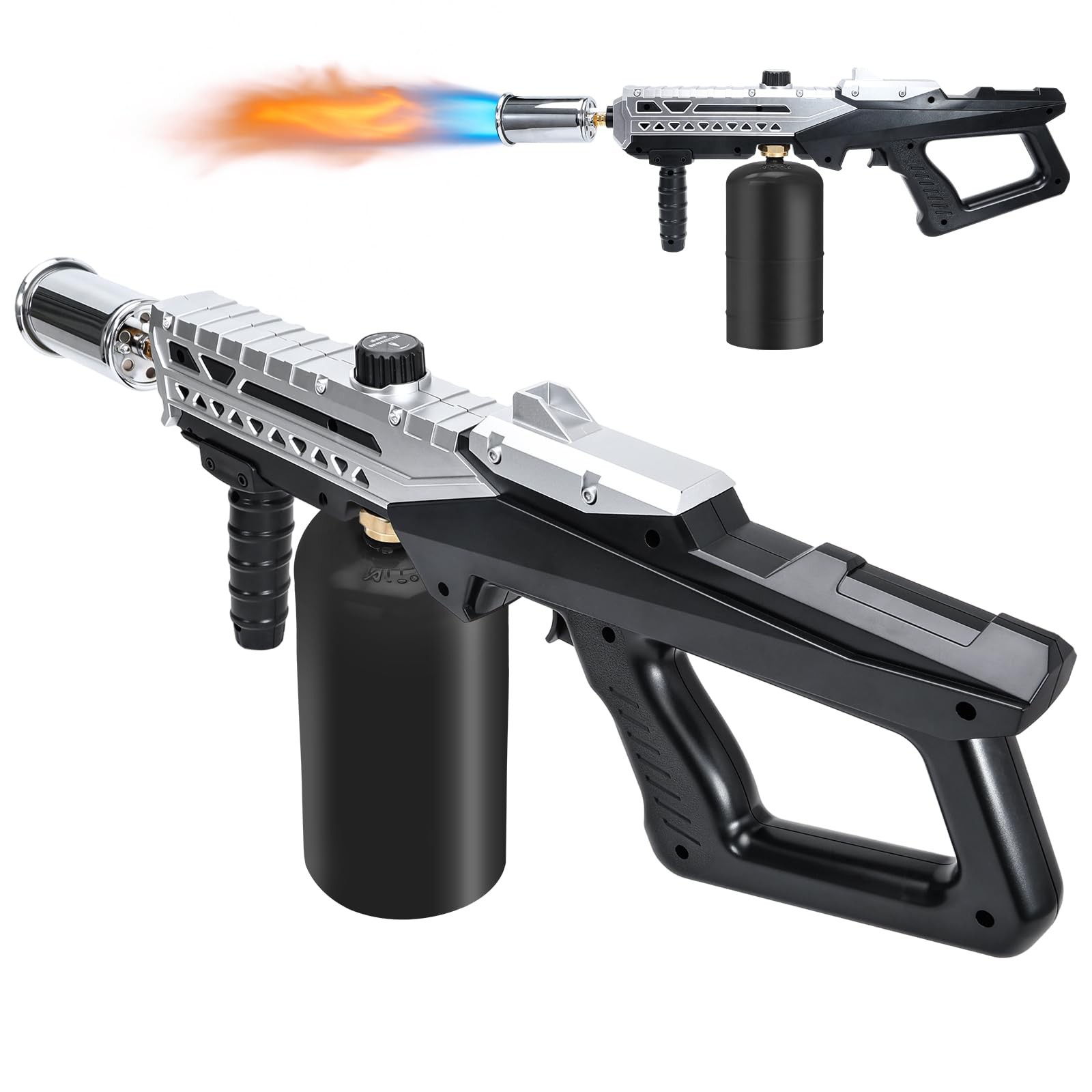Muphop Powerful Propane Torch Gun, Flamethrower Gun with Adjustable Flame, Bl...