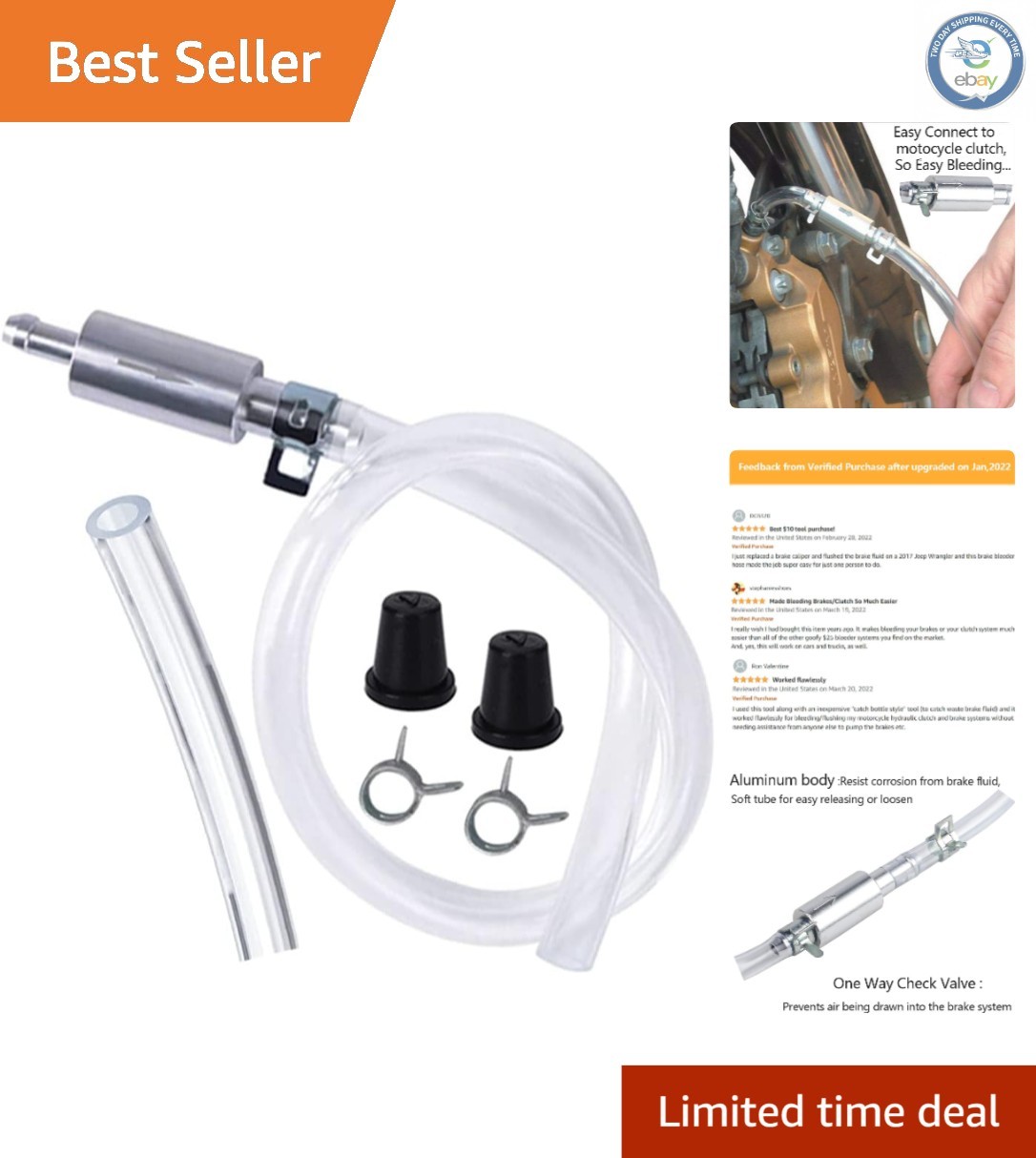 Aluminum Brake Bleeder Hose Kit for Motorcycle Clutch - Fast & Easy Fluid Change