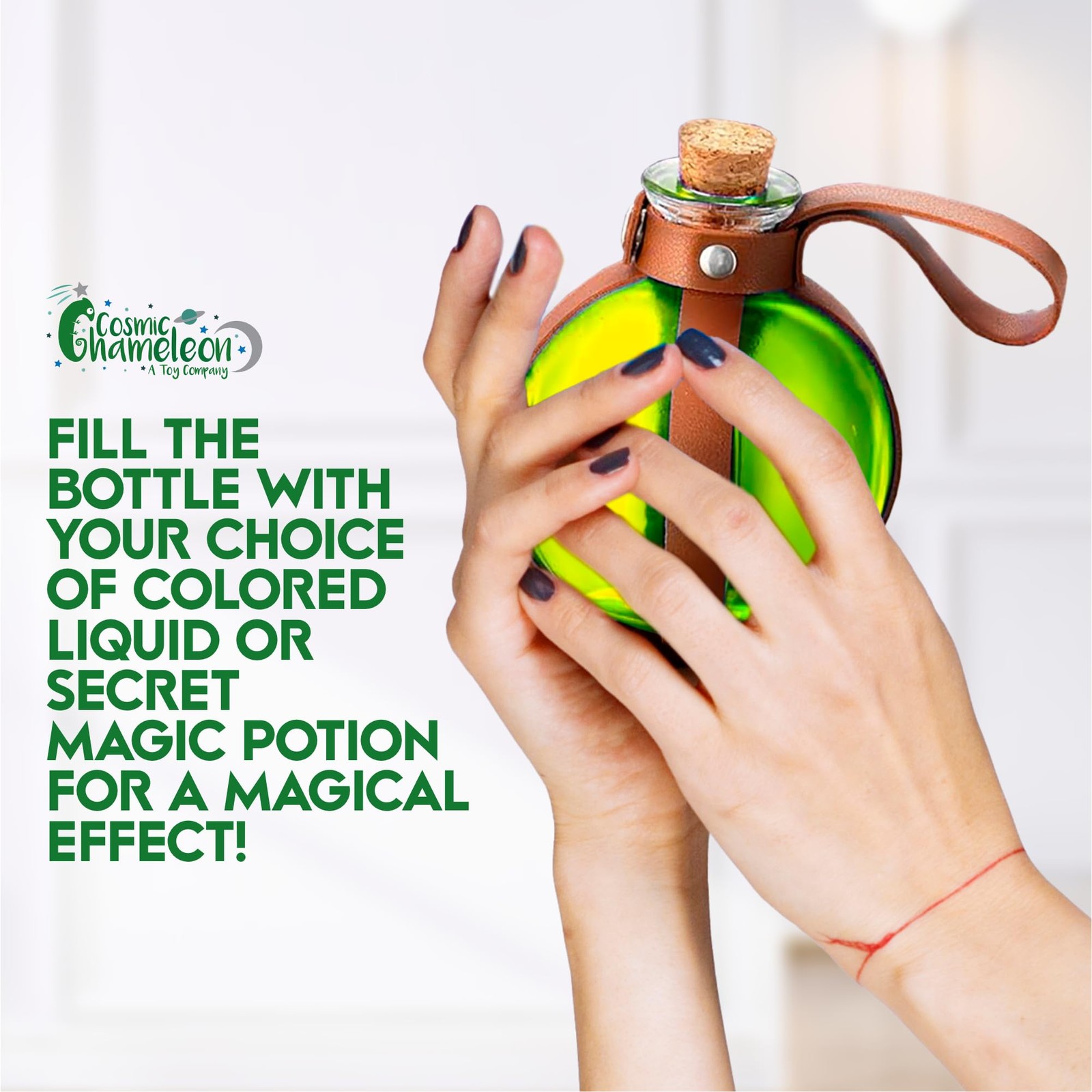 Glass Potion Bottles with Cork, Bottles prop, Dark Magic Potion bottles with ...
