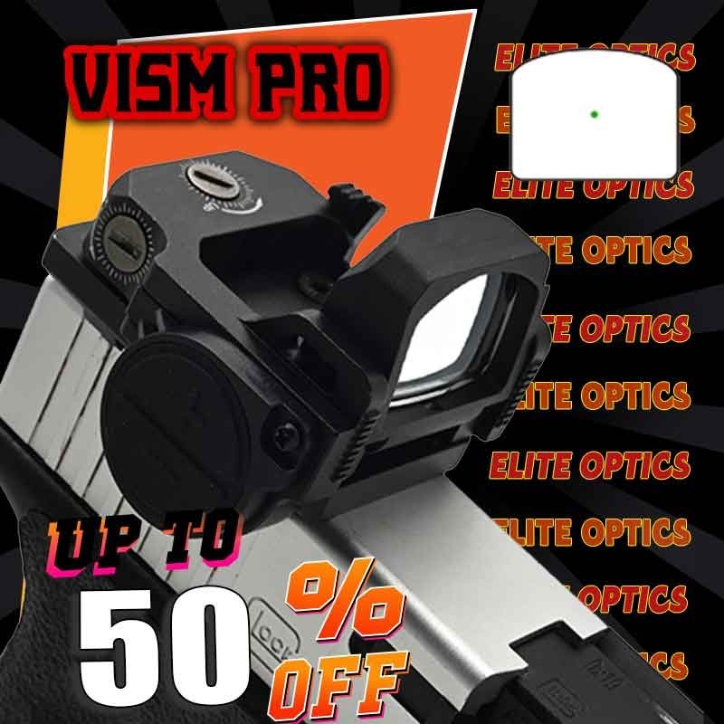 Vism Pro Folding Flip-Up Green Dot Reflex Sight For RMR & MOS Glock Pistol Optic
