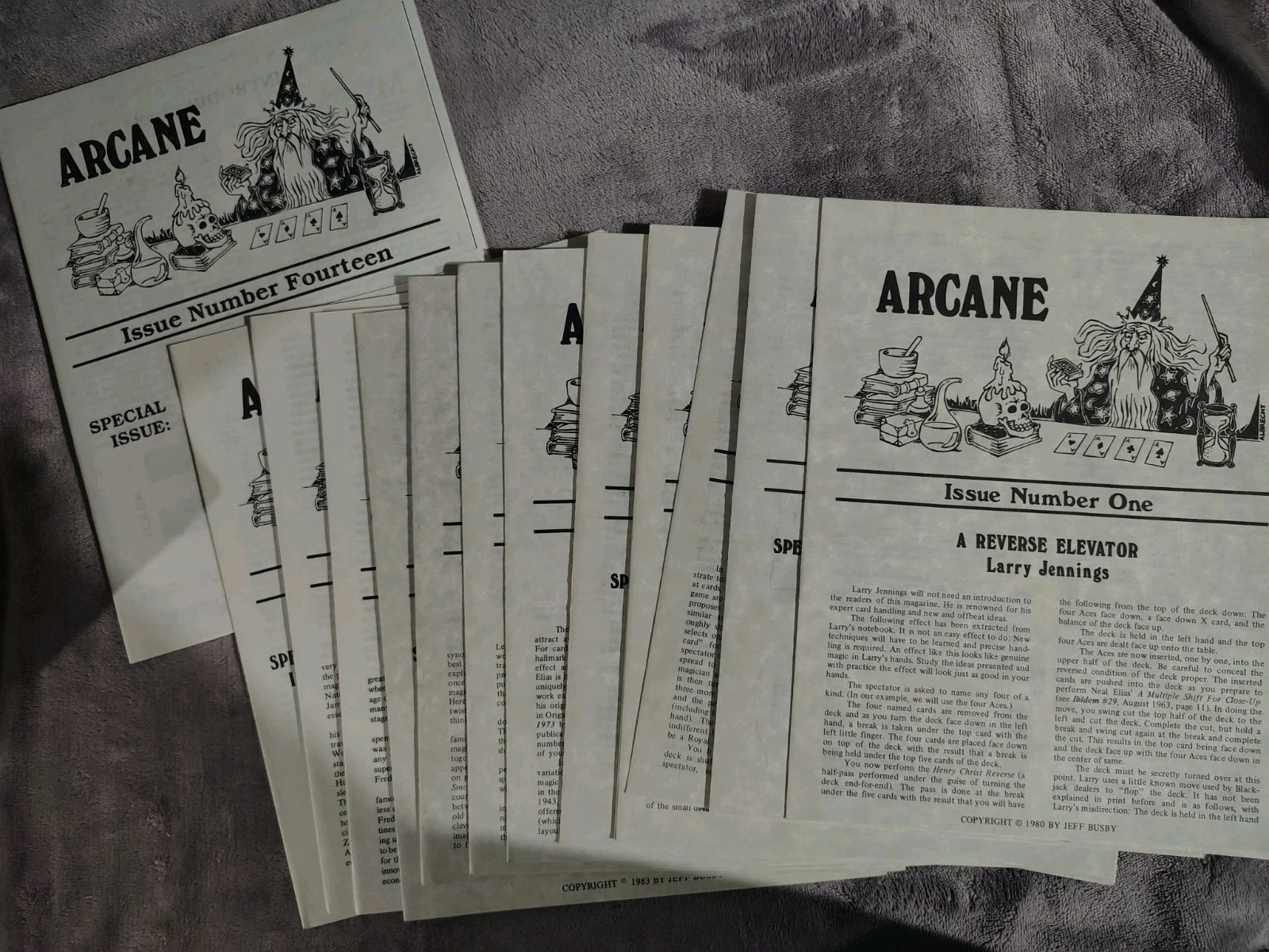 Arcane Magazine by Jeff Busby - Magic Magazine Complete File Full Set 14 Issues