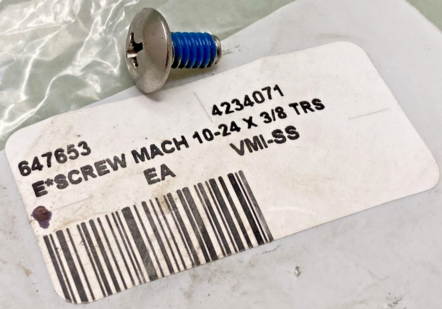 NEW REPLACES STOELTING 647653 MACHINE SCREW 10-24 X 3/8" PHILIPS TRUSS HEAD