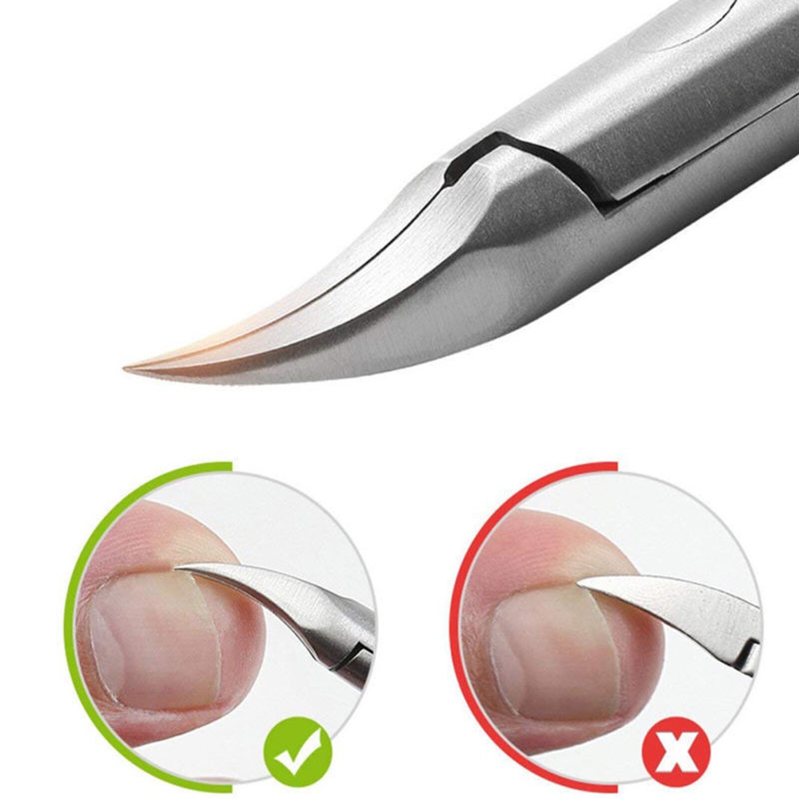 Stainless Steel Toenail Clipper for Ingrown Thick Nails Wide Jaw Toe Nail Cutter
