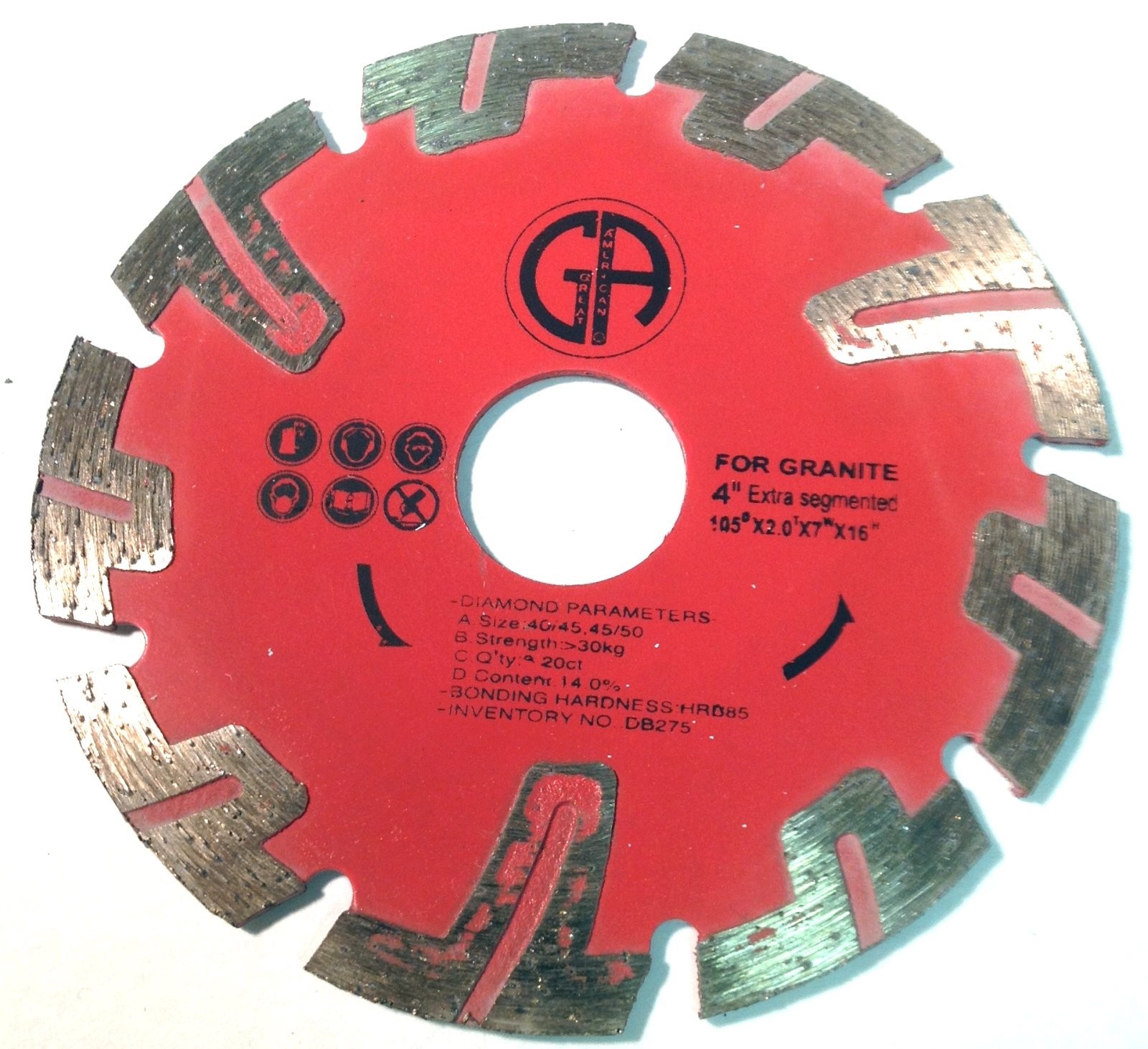 4" inch Diamond Turbo Saw Blade for Granite DB275