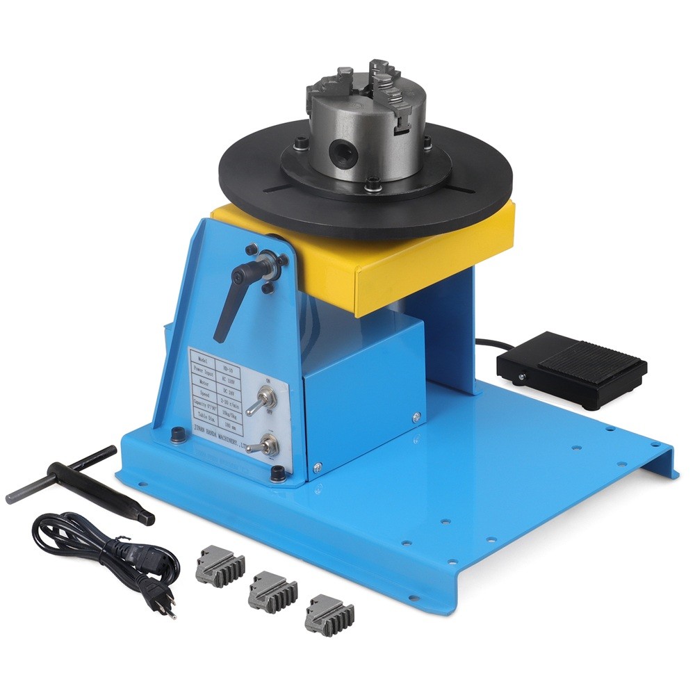 10KG Rotary Welding Positioner 80mm Chuck High Precision Turntable for Cutting