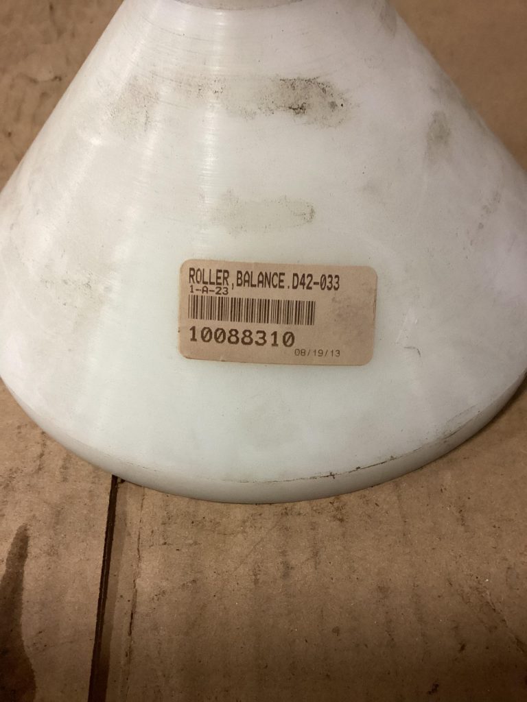 D42-033 Balance Roller , 8” Polypropylene