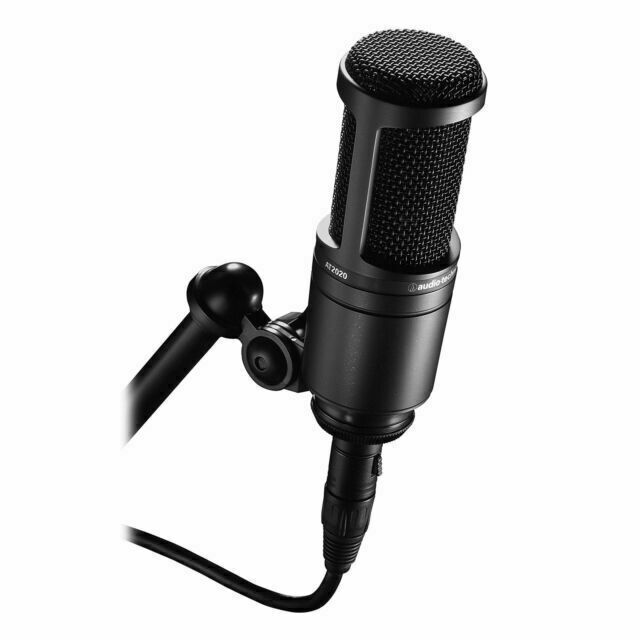 Audio-Technica AT2020 Cardioid Condenser Studio XLR Microphone New