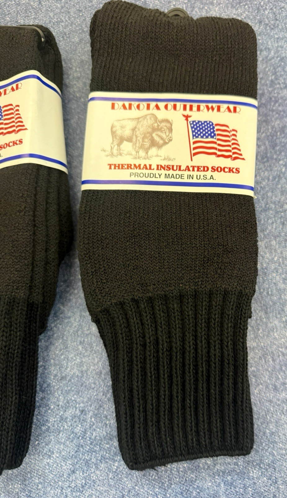 3 Pairs~Dakota Outerwear-Black Thermal Insulated Socks~Size 9-11~Made In USA~New