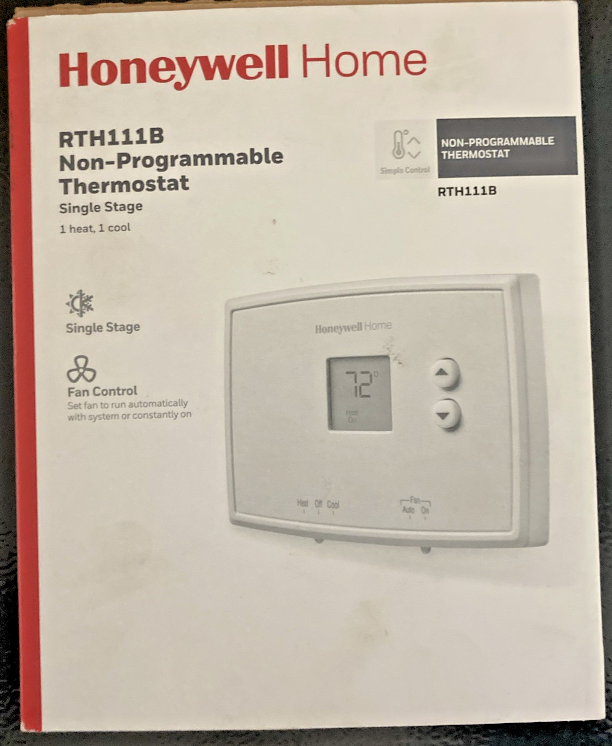 Honeywell RTH111B1024 Digital Non-Programmable Thermostat - White
