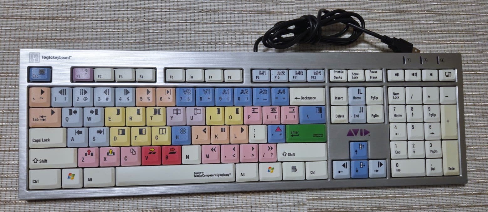 LogicKeyboard Slim Line PC Keyboard LXH-JME7596H (Media Composer) Wired USB