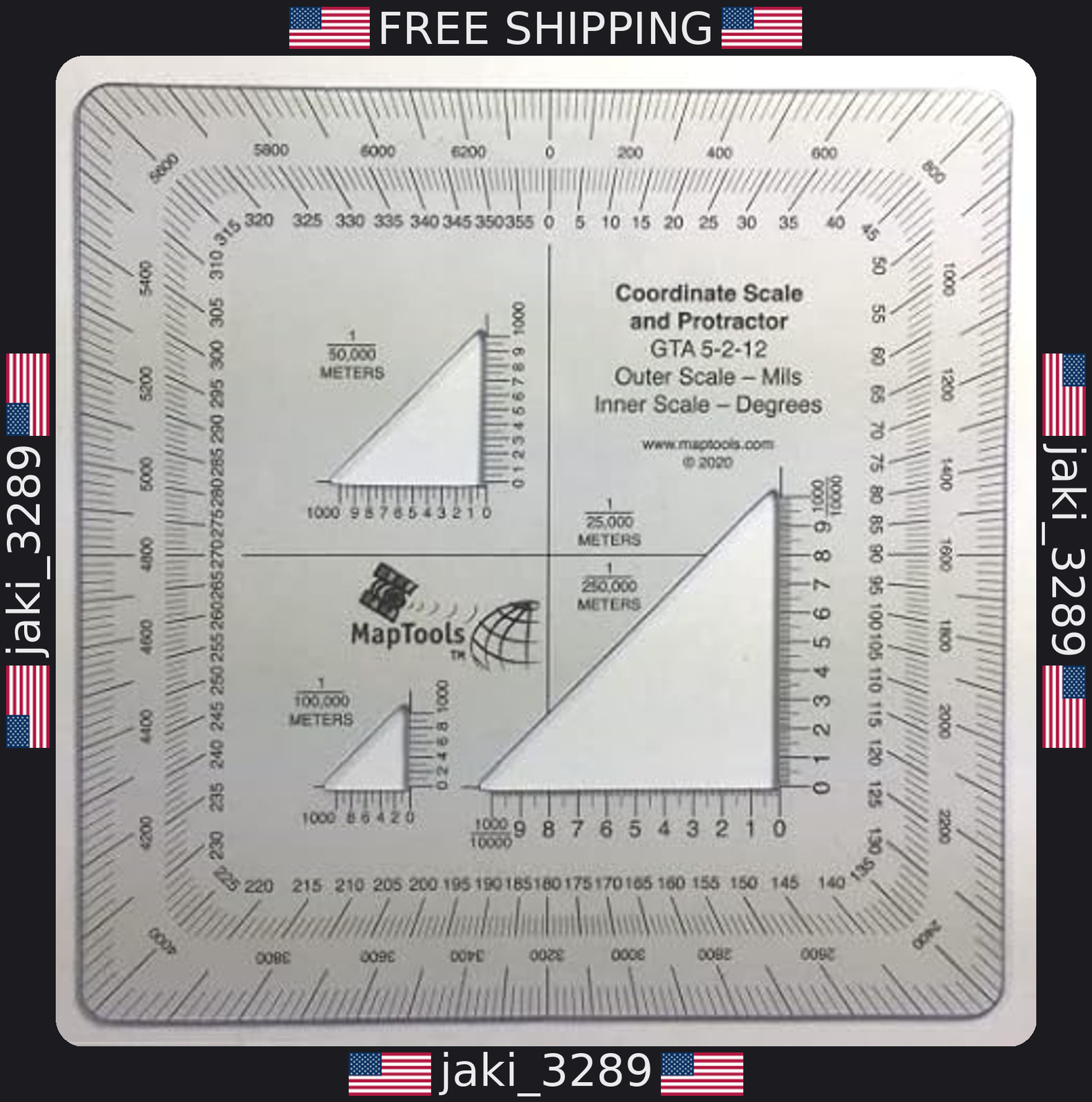 MapTools Military UTM/MGRS Coordinate Scale - Precision Measuring Tool