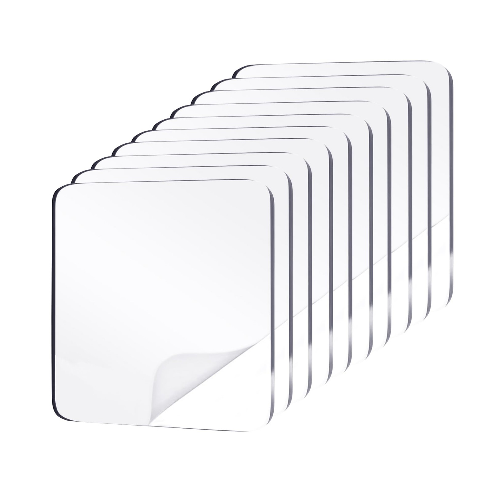 Cretty-Meet 10 PCS 2.4" Clear Double 2.4 x inches, 6 x 6 cm, 0.75 mm