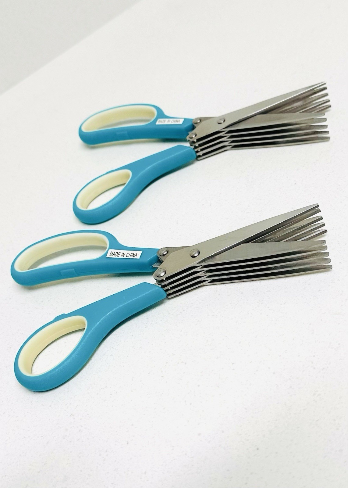 Set of 2 Multipurpose 5 Blade Stainless Steel Scissors
