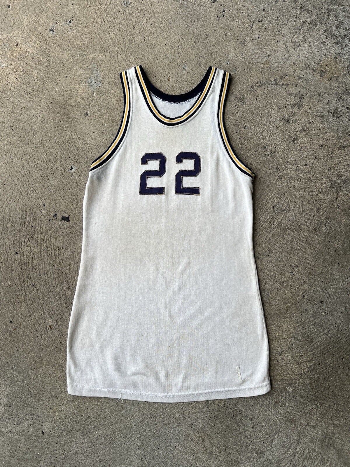 Vintage 40s 50s Basketball Sports Jersey Uniform Tank Top Shirt Durene Worn 22